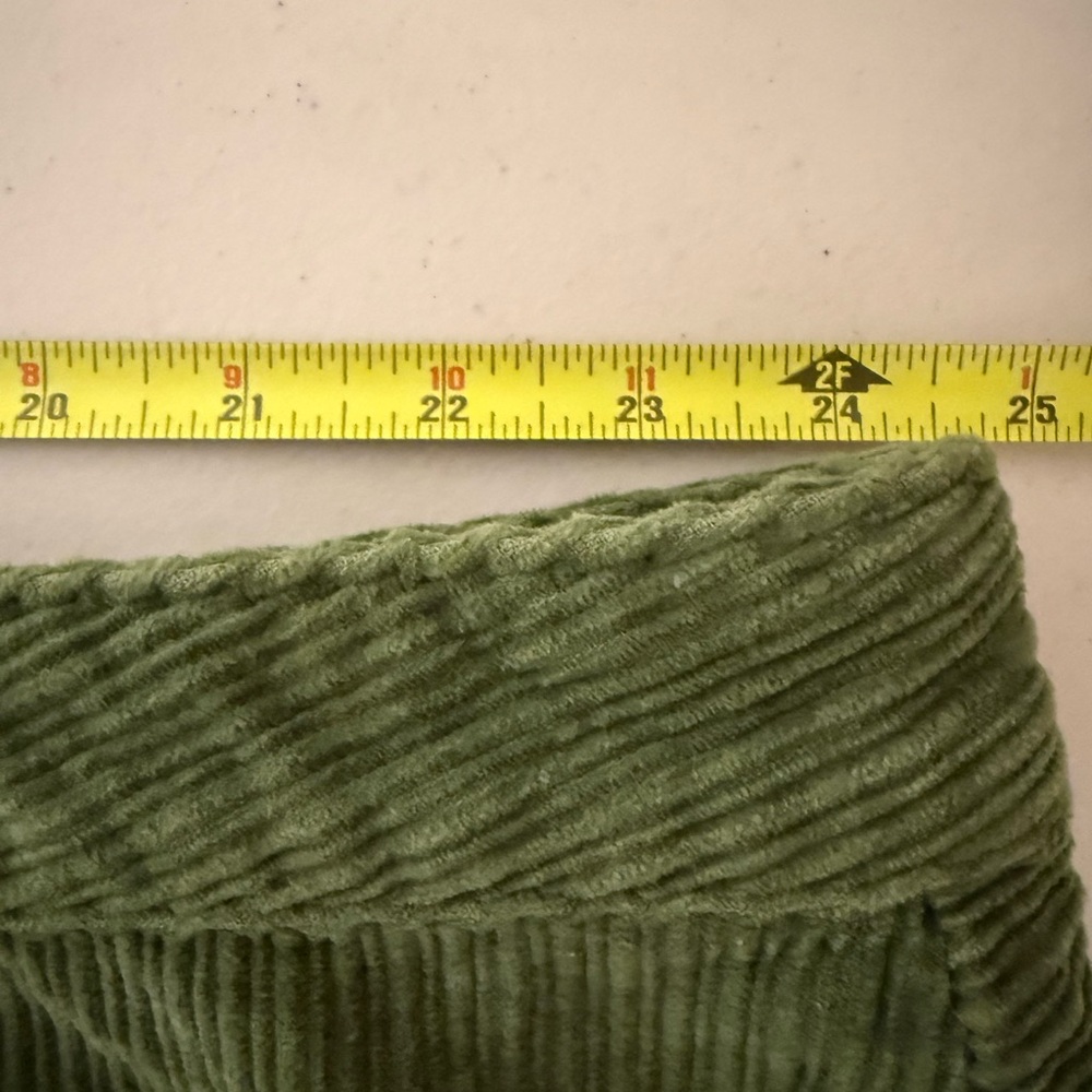 Pilcro Anthropologie Olive Corduroy Button Front Skirt Plus Size 26W - Picture 7 of 10